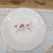 Round hollow dish in Salins earthenware, France, 2nd Polynesia model