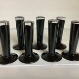 Seven glass paste candle holder vases by Maria Vinka