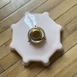 Vintage opaline pink glass lampshade from Czechoslovakia 250912