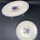 Assiettes plates badinviller vintage roses marine