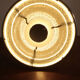 Old Bauhaus lamp in mercurized glass chrome industrial suspension.