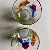 Vintage butterfly glass duo