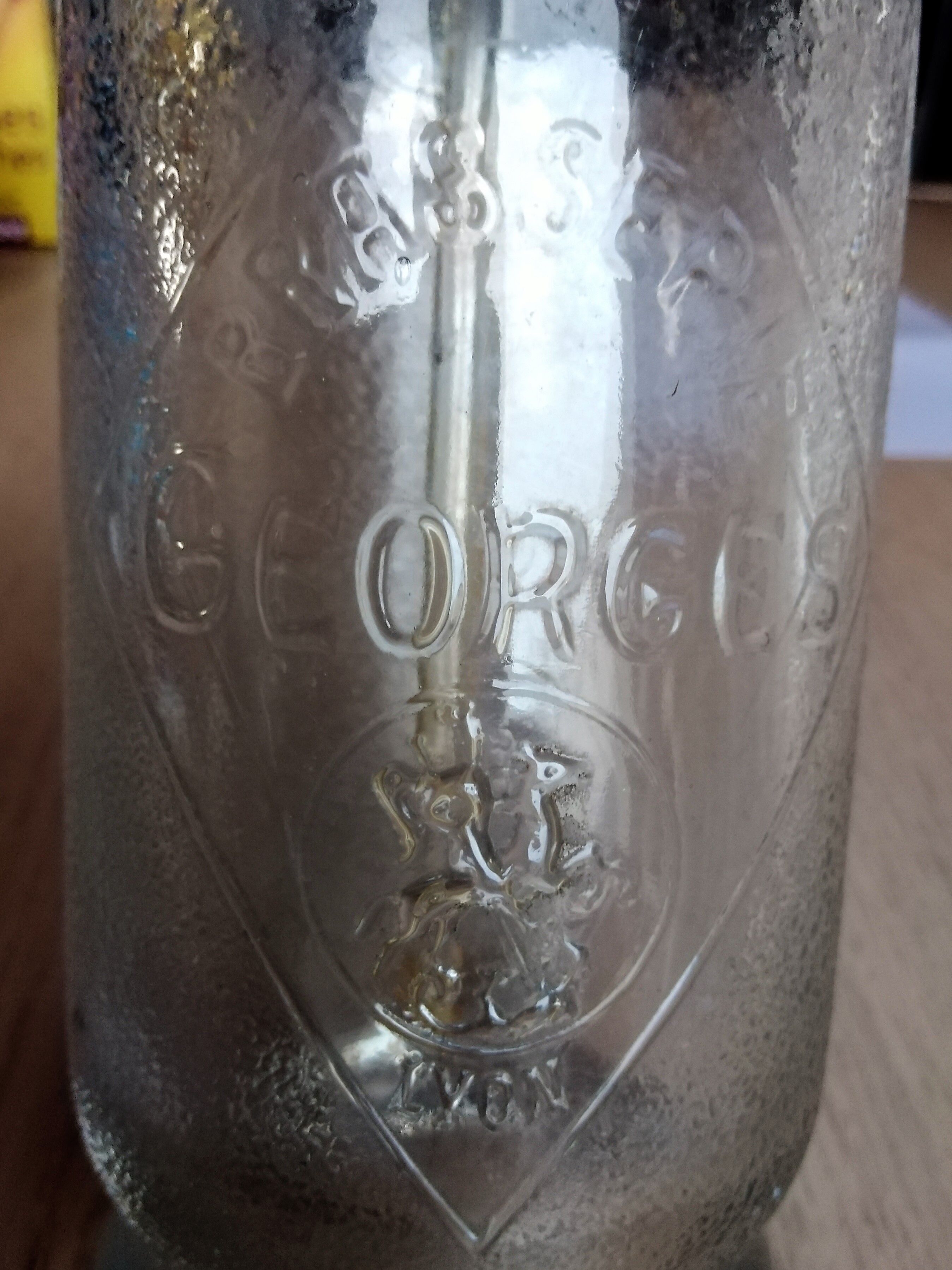 Old bottle of seltz water "brasserie georges -lyon"