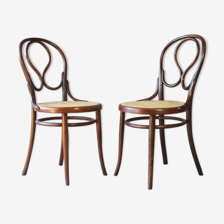 2 chaises Thonet N°20, canne neuve Omega, vers 1890 | Selency
