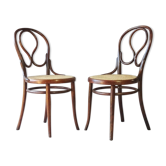 2 chaises Thonet N°20, canne neuve Omega, vers 1890