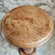 Antique elm side table – French column circa 1900 – Plant stand