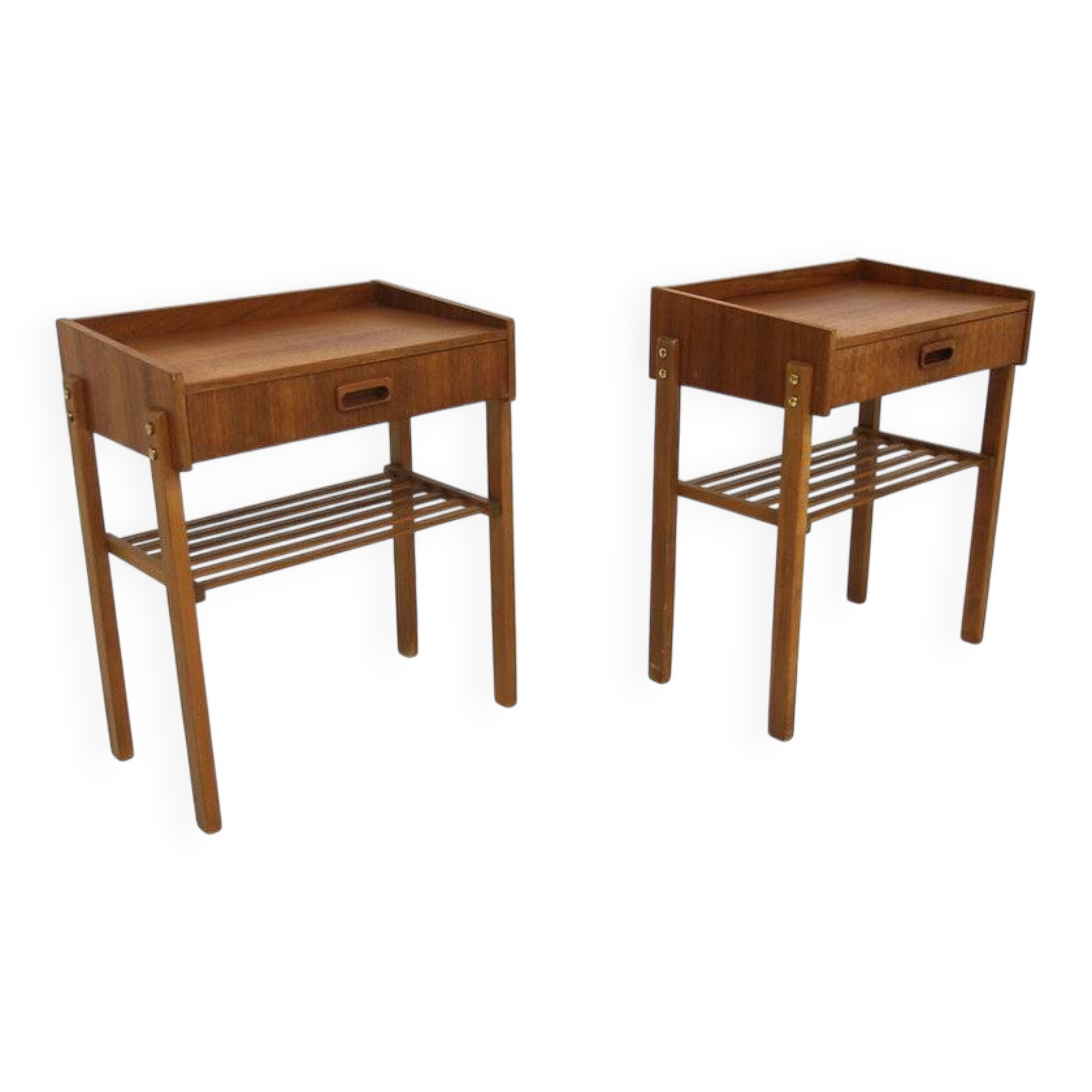 2 Scandinavian teak bedside tables, Sweden, 1960