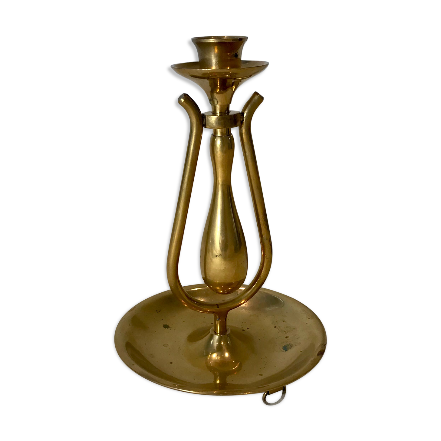 Brass sailor's candlestick