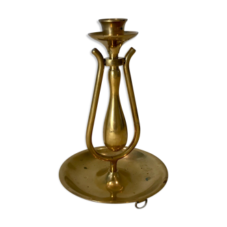 Brass sailor's candlestick