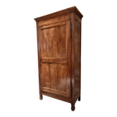 Antique linen cupboard bonnetière in French cherry wood.