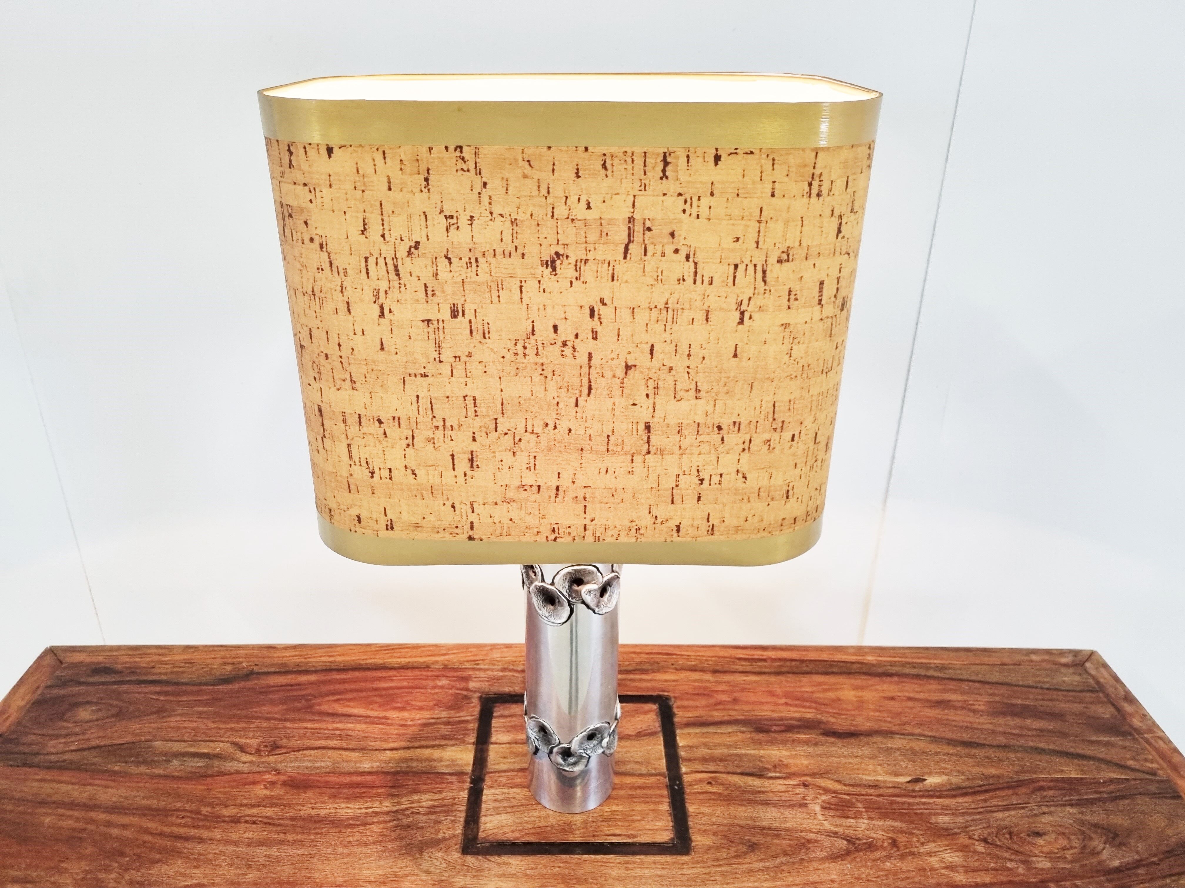 Brutalist Willy Luyckx table lamp, 1970s