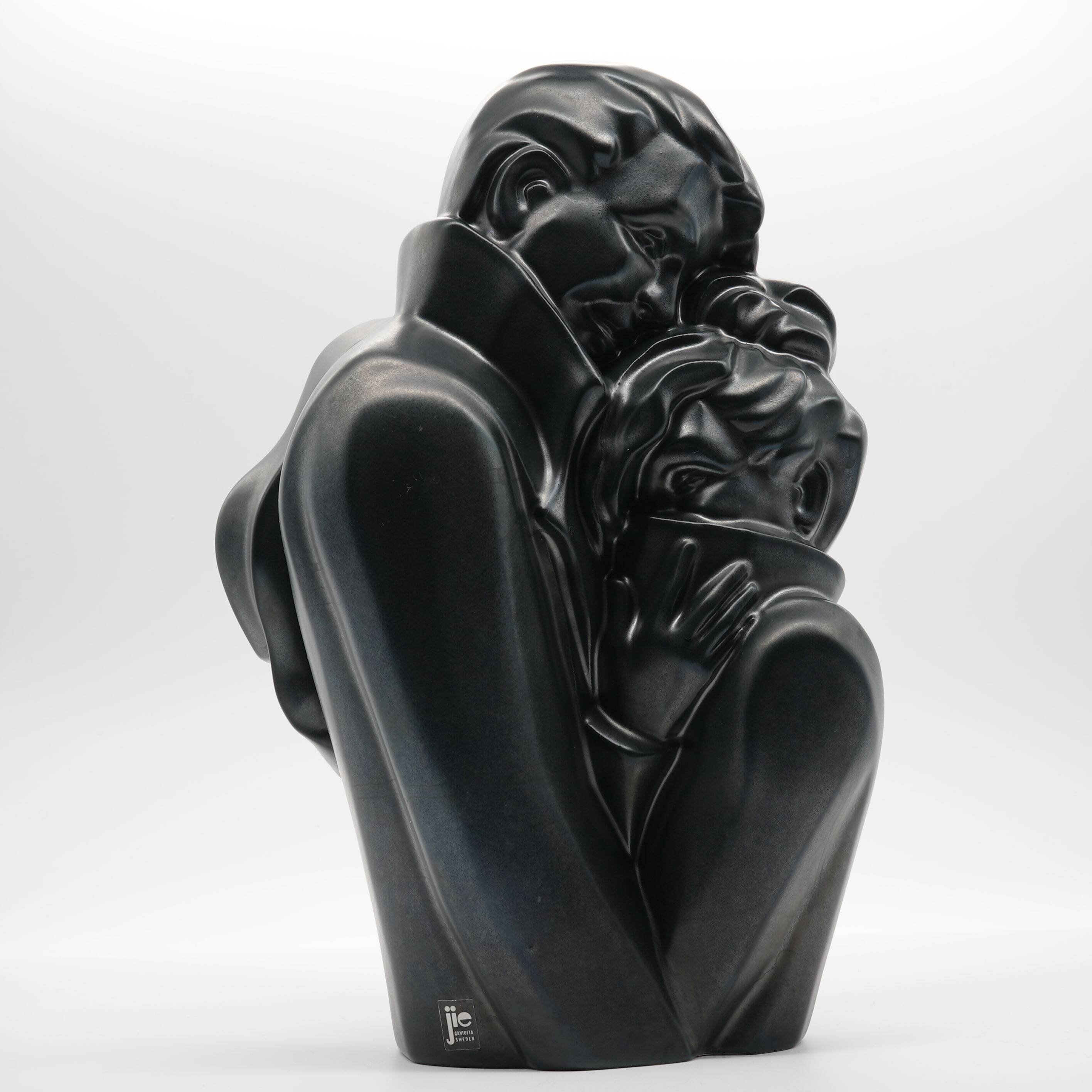 Figurine, loving couple, Scandinavian ceramic, 1970s