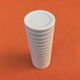 "Groove" Vase White Glazed Ceramic