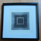Vasarely's "Invisible" Portrait of Louis Armstrong - Optical Artwork