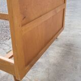Vintage rattan and solid oak bed 1950s design
