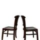 2 chaises coloniales en bois massif, années 1950