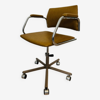 Vintage Mustard Office Chair Model K-380 from Kovona