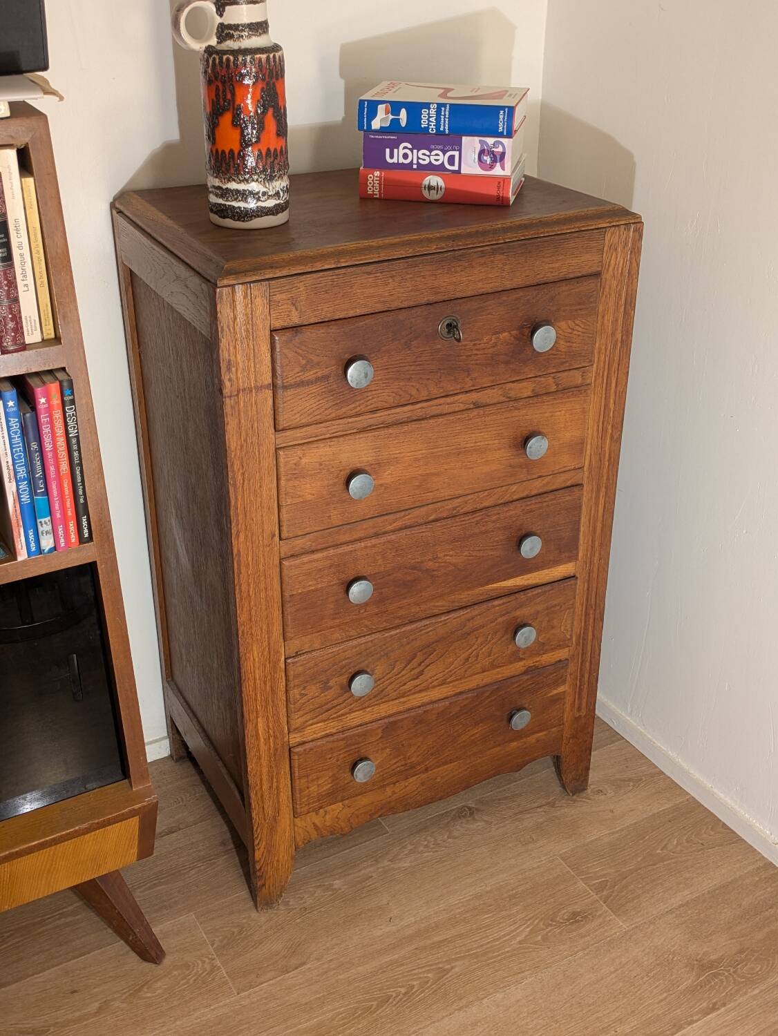 Art Deco chest of drawers 1940 vintage