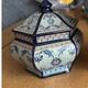 Potiche & Persian ceramic bonbonnière – octagonal oriental vase
