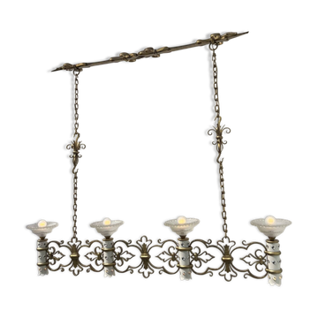 Lustre Art Déco attribué à M. Zadounaisky billard