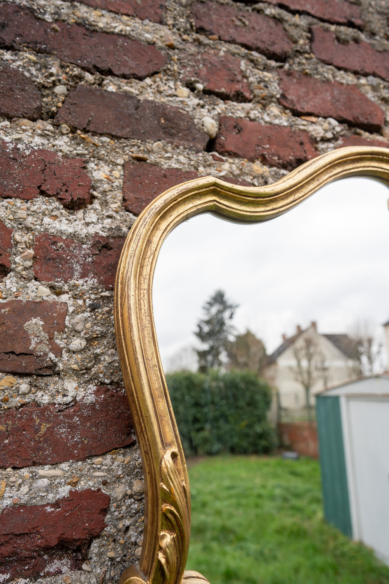 Vintage golden mirror 76x63