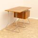 Bureau moderniste tchécoslovaque en chrome et bois, années 1950, Europe