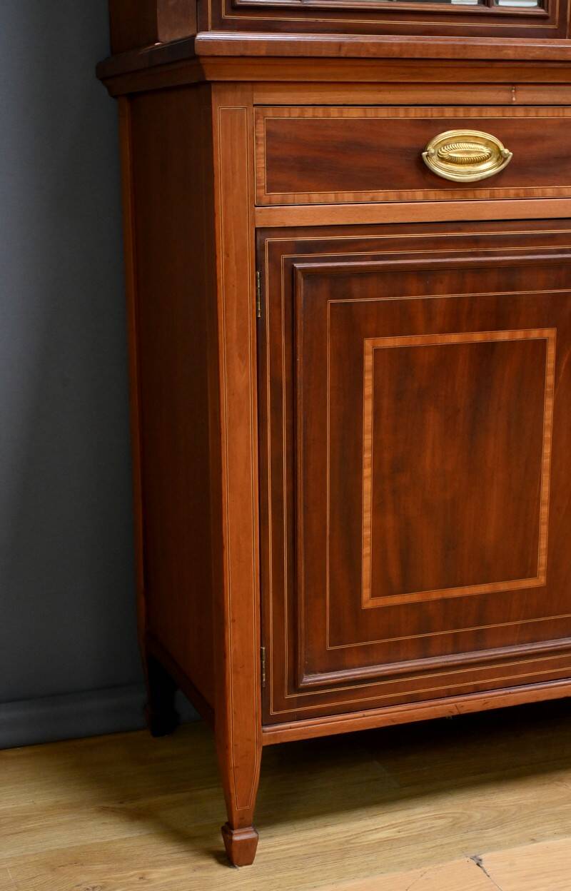 Edwardian Style Mahogany Bookcase, England – Early 20th Century