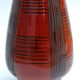 Vintage red ceramic vase scarified decoration elchinger 50' signed