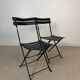 Pair of Celestina chairs by Marco Zanuso for Zanotta in black leather.