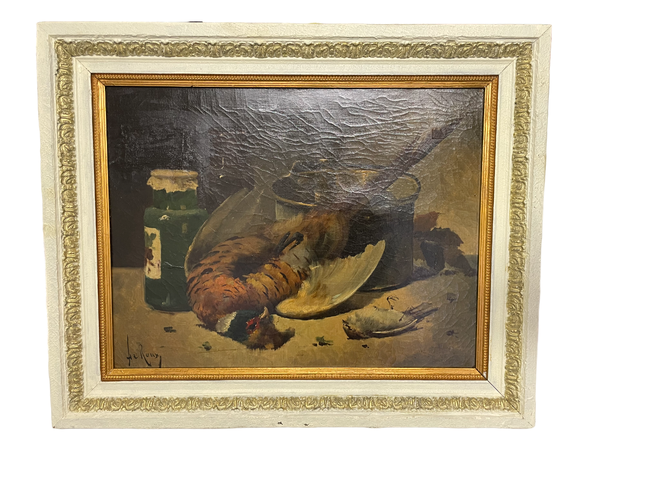 Painting still life Pheasant and Sparrow - Le ROUX