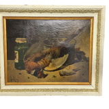 Painting still life Pheasant and Sparrow - Le ROUX