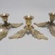 Trio of brass candle holders décor holly