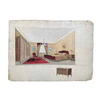 Painting decorative art interior architecture 30-50s