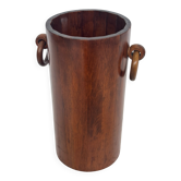 Vintage Wooden Cylinder Umbrella Stand, 1960s minimalist design