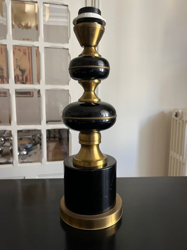 Lampe delmas noire et or