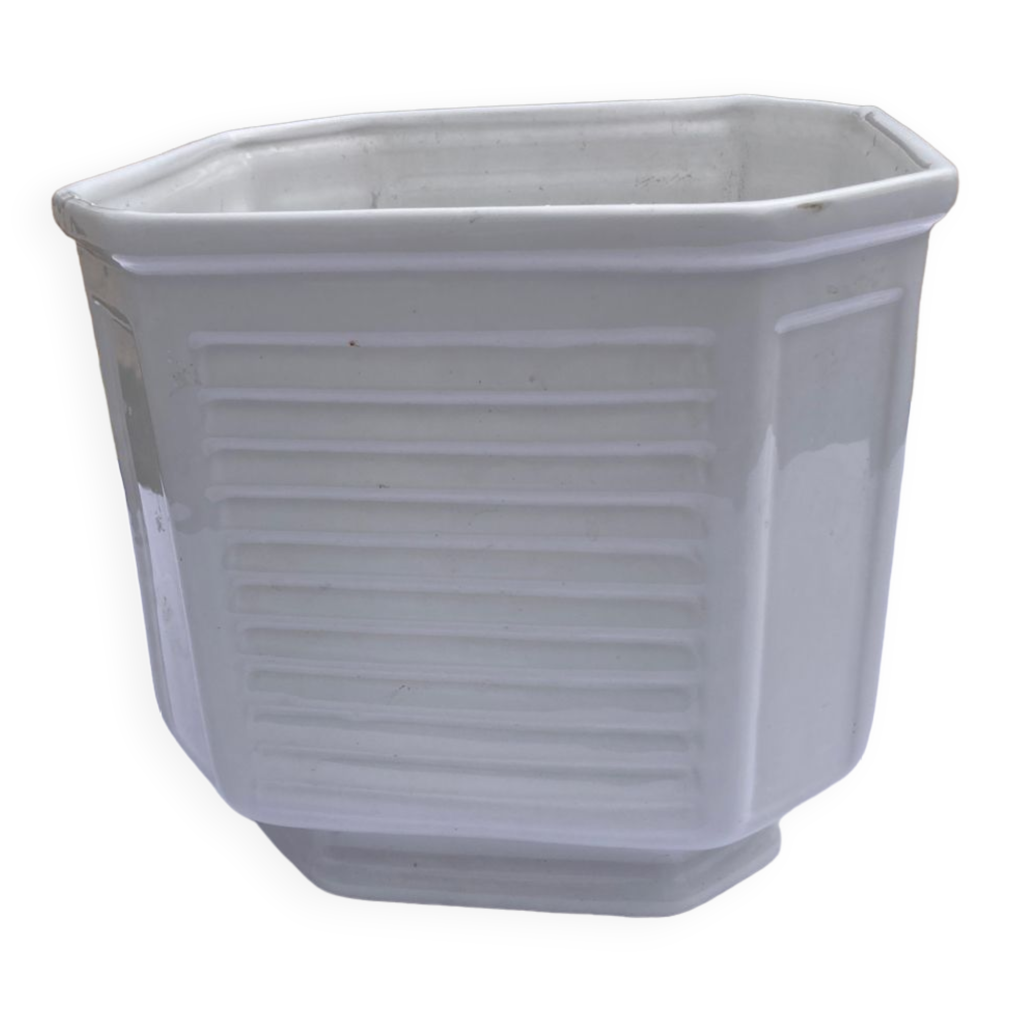 White rectangular pot cover