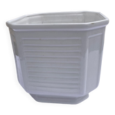 Cache pot rectangulaire blanc