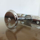 Coat rack in nickel-plated brass, 3 hooks art deco years 40 50