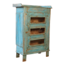 Ancien cabinet tribal en teck birman patine bleue d'origine