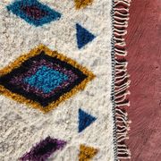 Beni Ouarain rug 250x150 cm in natural wool – Moroccan Berber rug