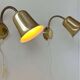 Pair of vintage adjustable wall lights, solid brass, Sweden 1960