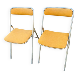Lot de 2 chaises pliante vintage Plichaise Souvignet