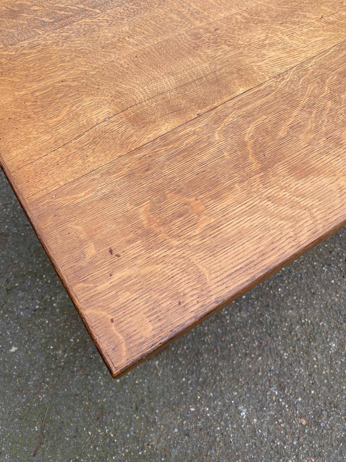 19th century solid oak farmhouse table, 140x80cm