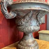 Pair of cast iron planters