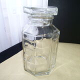 Old large bobon pot or glass pharmacy jar