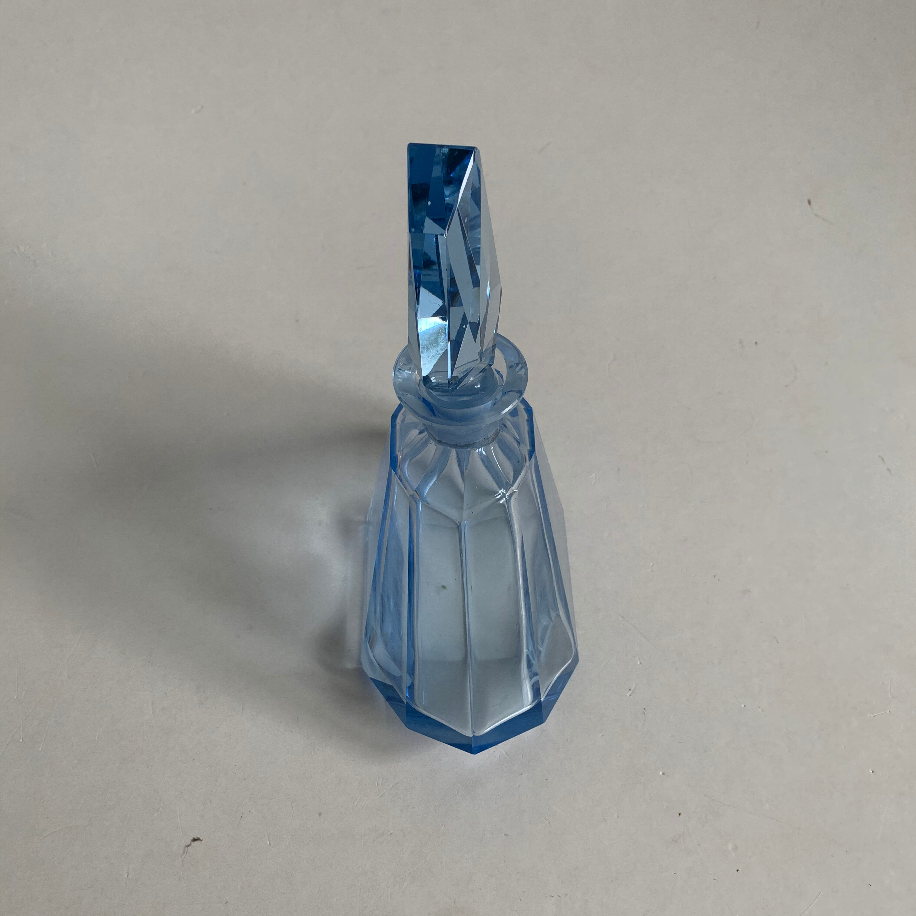 Art deco shaped glass carafe, 1940s