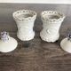 Duo de pots Capodimonte en porcelaine d'art et fleurs bleues