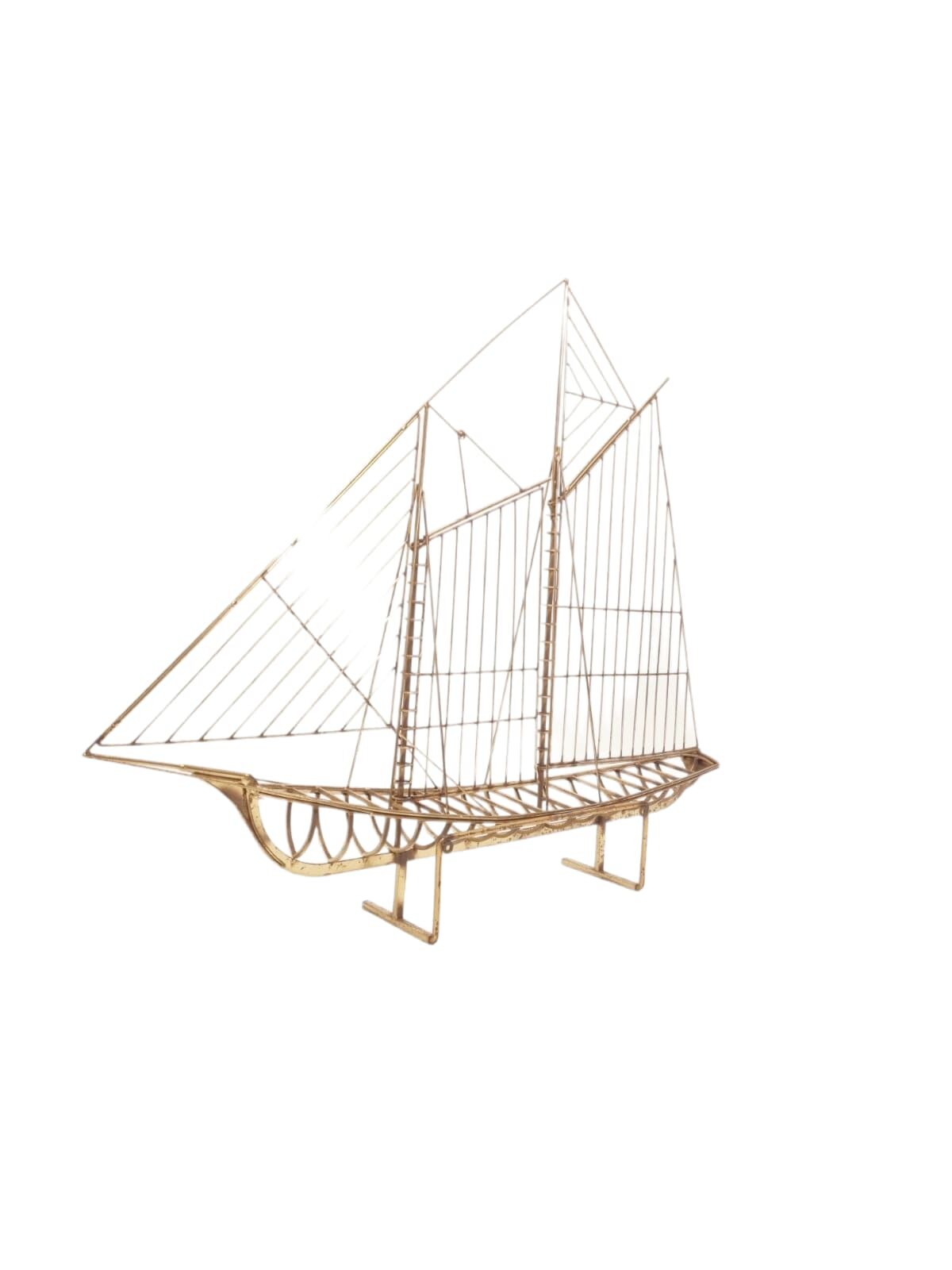 Sculptural Sailing Ship by Curtis Jeré, 1976