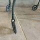 Patinated green-grey wrought iron dessert table