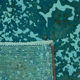 Handmade turkish unique 1980s turquoise wool carpet